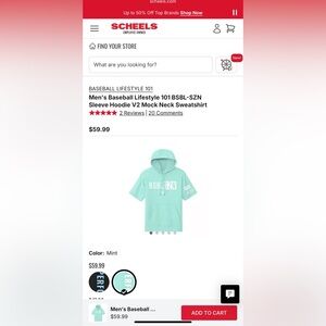 BSBL-SZN Mint Hoodie